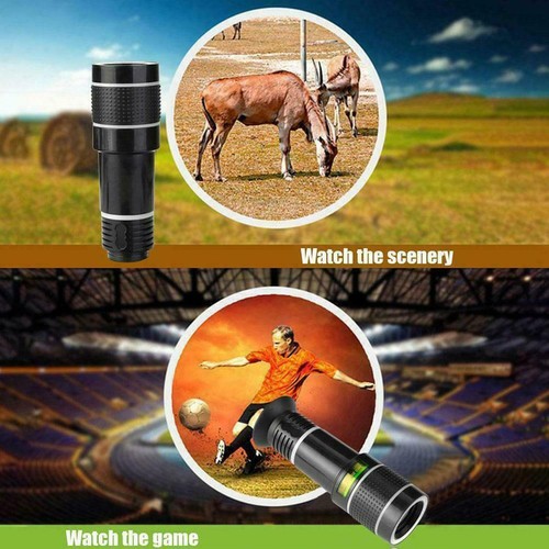 Durable 20X Zoom Universal Clip On Telephoto Lens External Mobile Phone Camera - Photo 9 sur 14