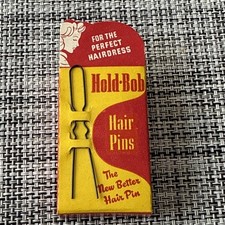 1 box of 80 Vintage 2 inch Hold-Bob Hair Pins Black THE HUMP HAIRPIN