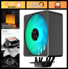 High-Performance Black ARGB CPU Air Cooler, 5 Heat Pipes, PWM Fan, Intel/AMD Com