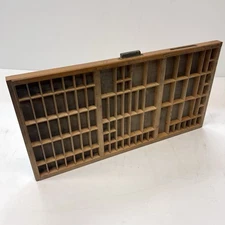 Vintage Wooden Letterpress Type Drawer Hamilton Carrom Co Printers Tray Display