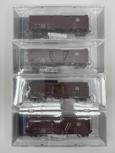 HO Broadway Limited 2531 Pennsylvania 40’ K7 Stock Car (paquete de 4) ruedas de metal PRR | Zustand: Used