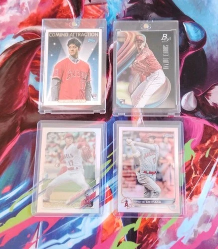 Shohei Ohtani Rookie Card Lot 2018 Topps-Bowman Platinum-2 Refractors 2021-22