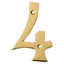 Motif 4inch Solid Brass Lacquered Polished Mailbox Numbers House Numbers For Out