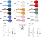 Harrows CLIC System - Dart Flights and Stems - Choose from 9 Colours and 3 Sizes