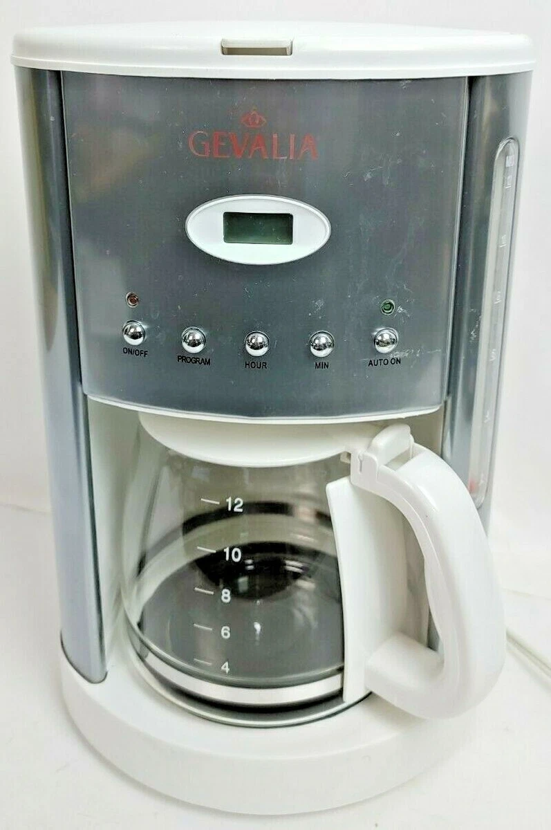 Gevalia Kaffe CM500 Programmable 12-cup Automatic Coffee Maker  White/Stainless