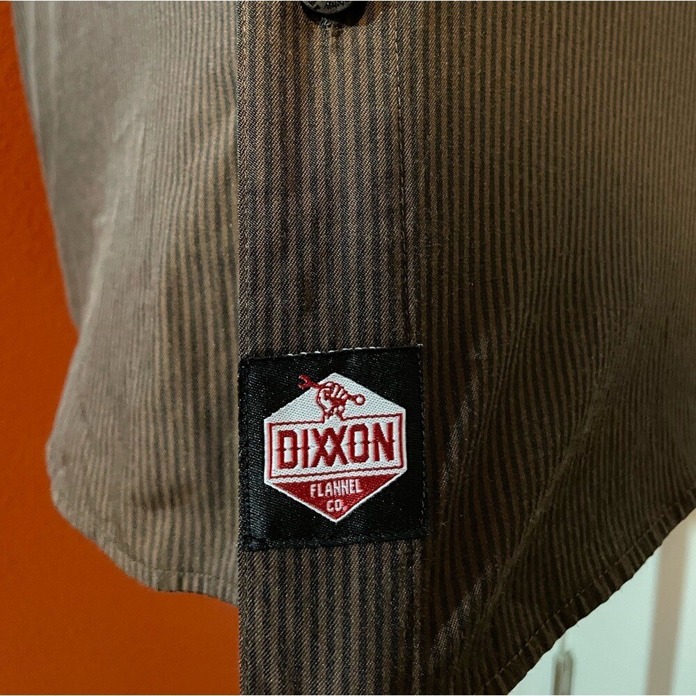 Dixxon Men's Workforce Form & Function Striped Cotton Blend Button Down Shirt View 4