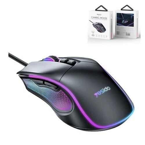 RGB Gaming Mouse Wired 7200 DPI 6 Programmable Buttons Optical Sensor PC Laptop - Image 4 of 4