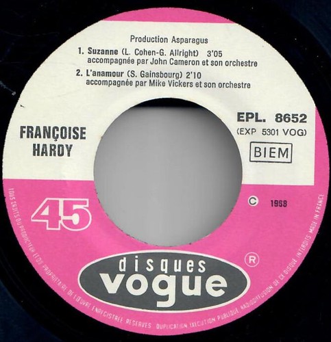 FRANÇOISE HARDY Je Veux Qu'il Revienne 1964 Yéyé Girl EP Vogue languette 45T - Picture 4 of 4