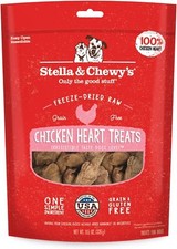 Stella  Chewy's Freeze-Dried Raw Single Ingred Chicken Hearts Dog Treats, 11oz