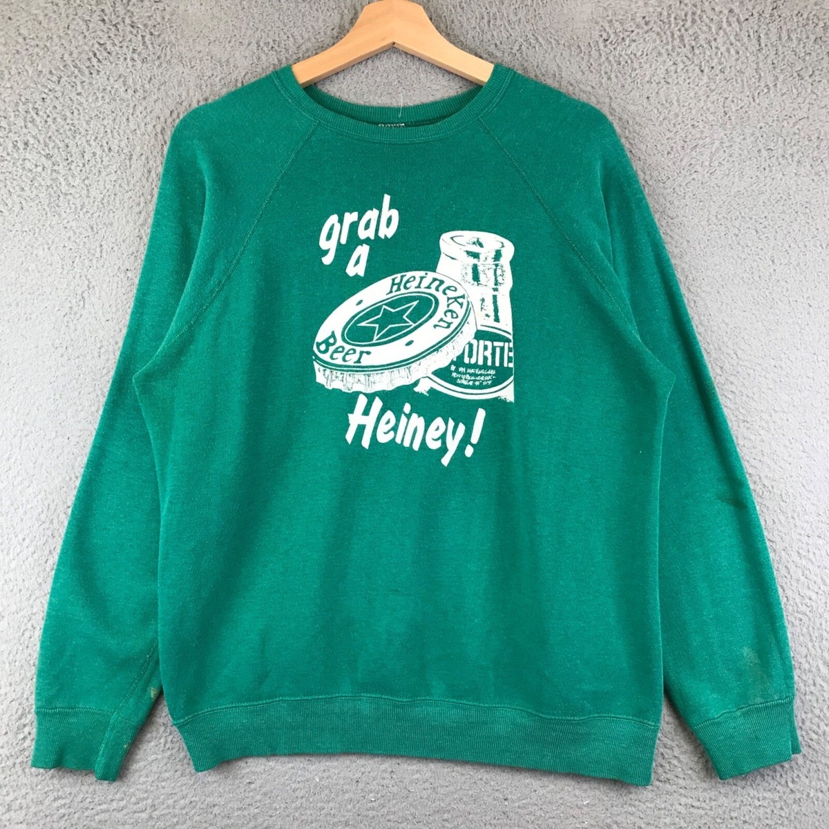 Vintage 80s Grab a Heiney! Heineken Beer crewneck sweatshirt