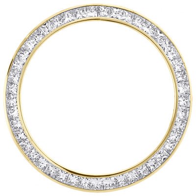 Solid Gold Prinzessin Diamantschliff Blende Für 36mm Rolex Datejust/Tag-Datum