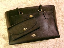 crossgrain leather folio tote