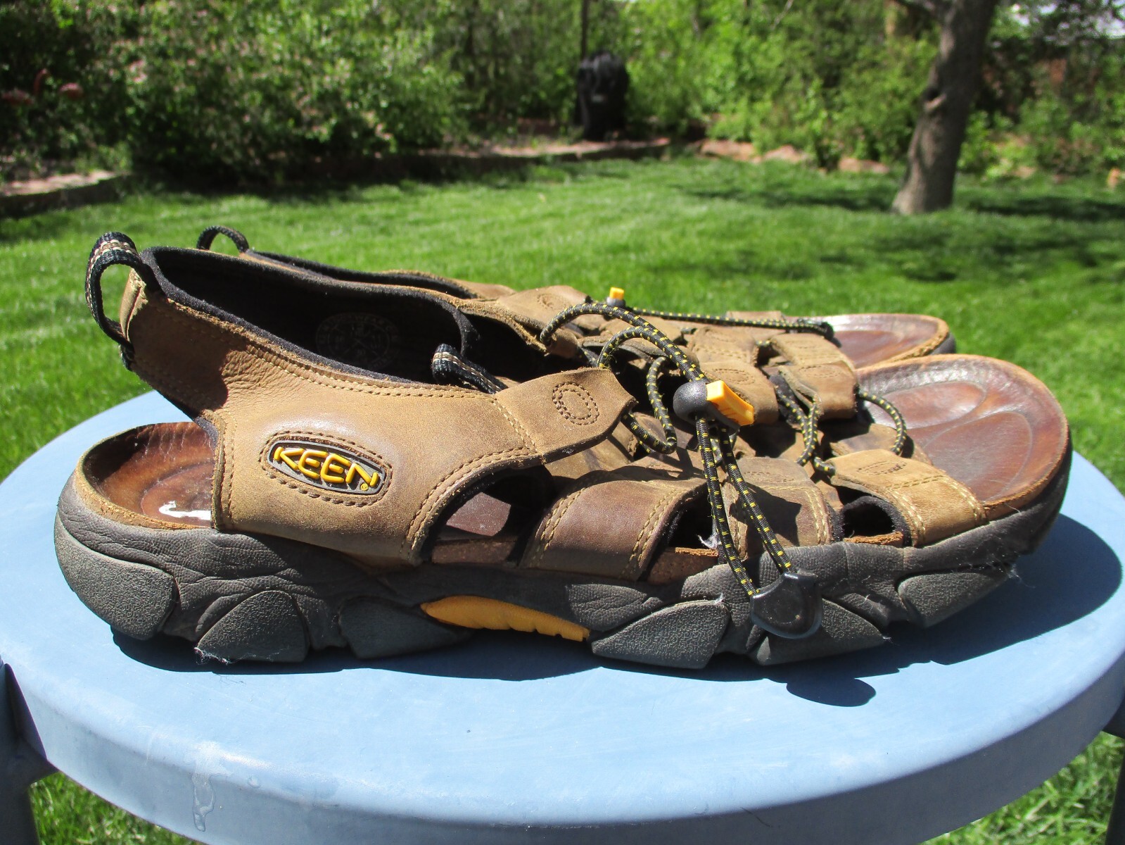 Sandali KEEN Newport da uomo 12 marroni impermeabili in pelle slip on escursioni all'aperto