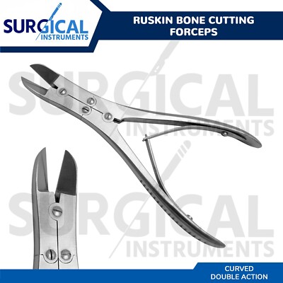 Ruskin Bone Cutting Forceps 7.50'' Curved Double Action Stainless Steel German Gr