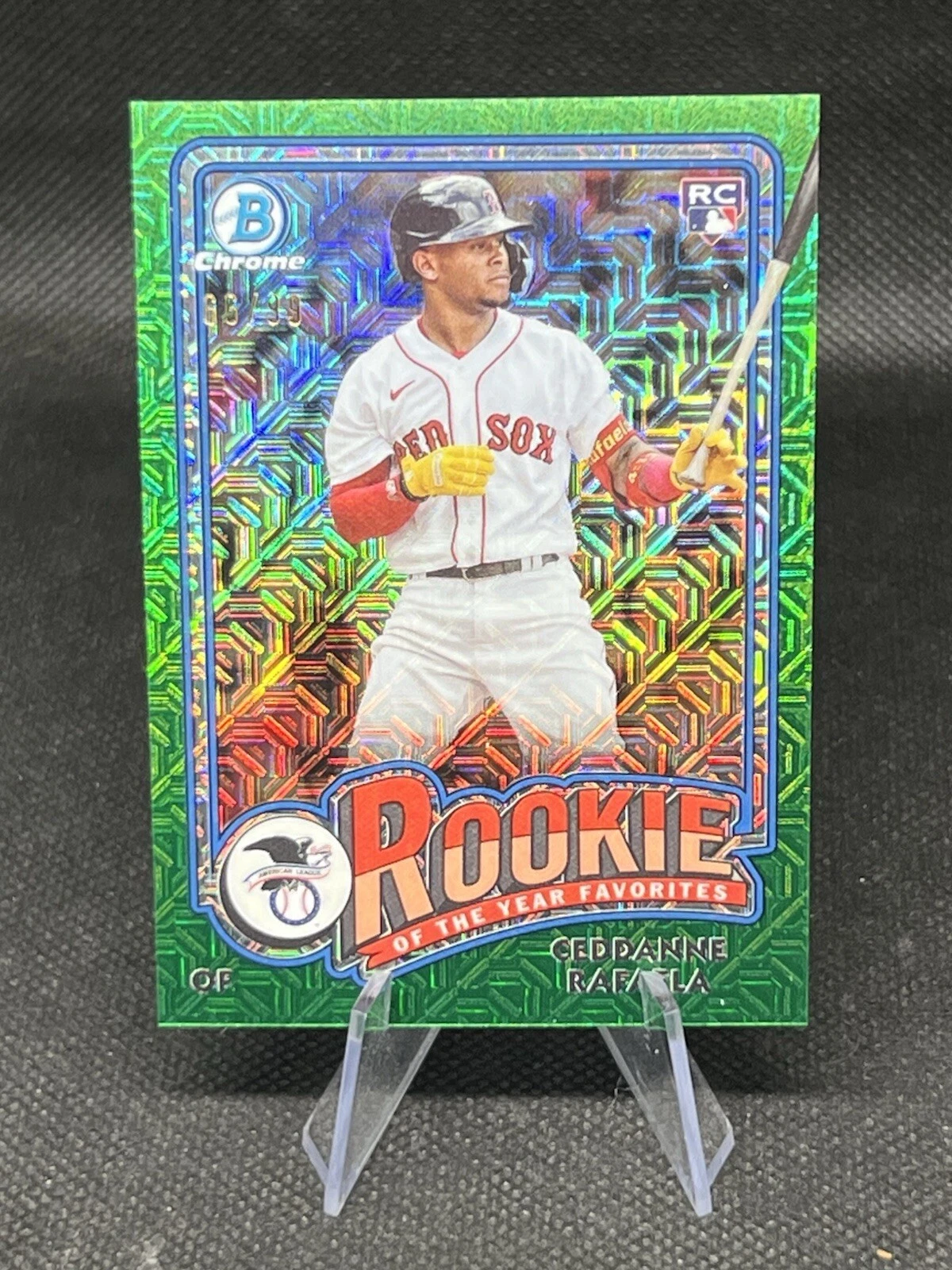 2024 Bowman Chrome - Ceddanne Rafaela Green Mojo /99 #ROY-5 Boston Red Sox