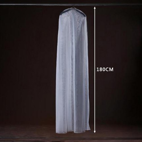 Long Transparent Soft Tulle Dust Cover Home Clothes Wedding Dress Protector+ - Imagen 14 de 15