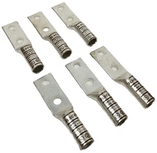 6 ILSCO CLND-500-12-134 Compression Lug Connectors Two Hole Brown Copper NEW