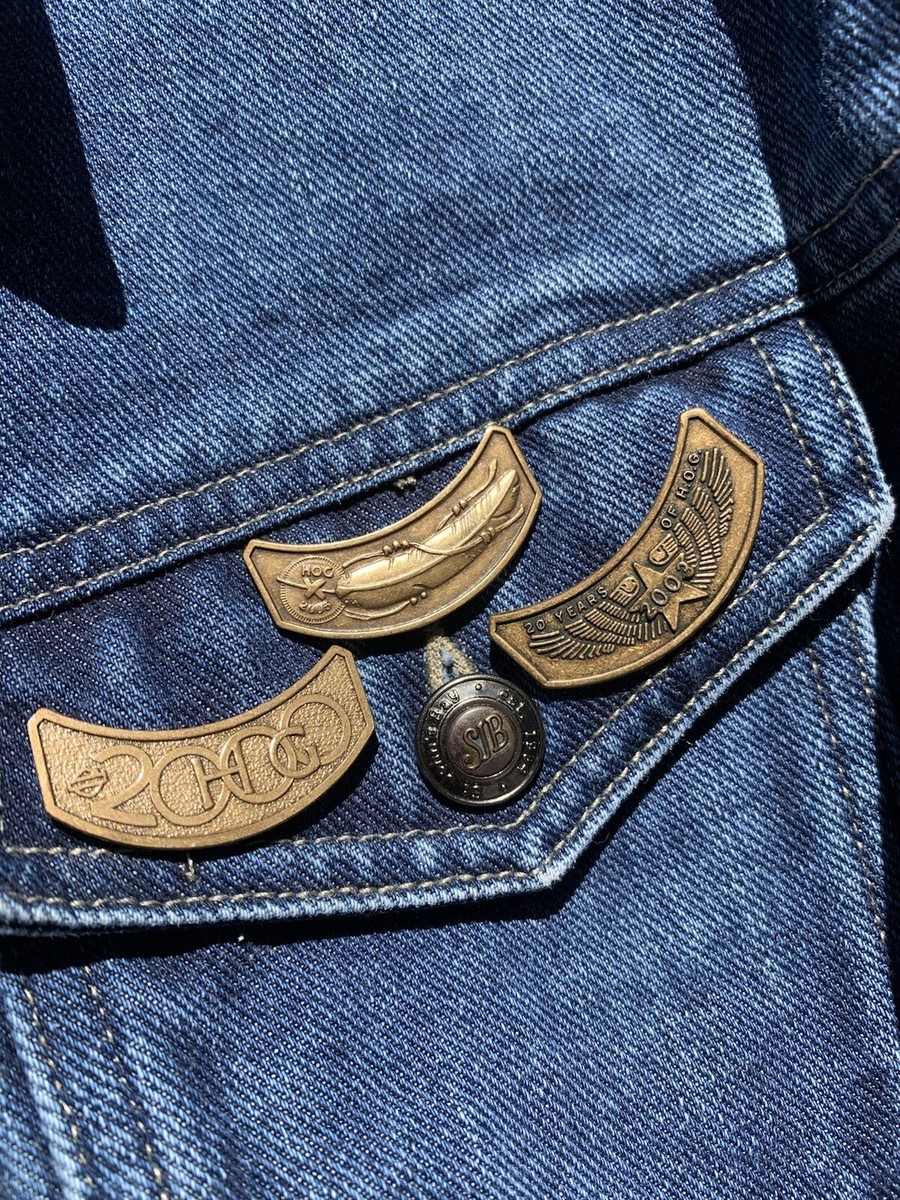 Women's Trucker Denim Jean Jacket W Hog Owners Harley-Davidson