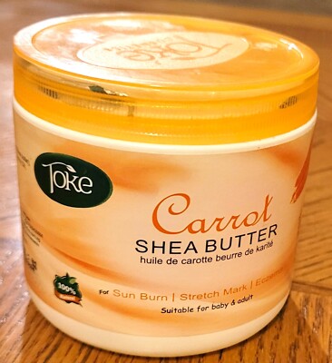 CARROT SHEA BUTTER - 450ml 15.2 oz, 100% Natural Shea Butter Made in Nigeria