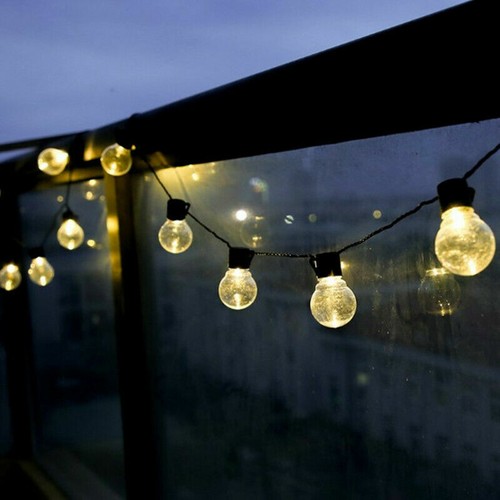 20LED Solar Lichterkette Kugeln Innen Außen Beleuchtung Garten Party Dekor Licht - Bild 5 von 10