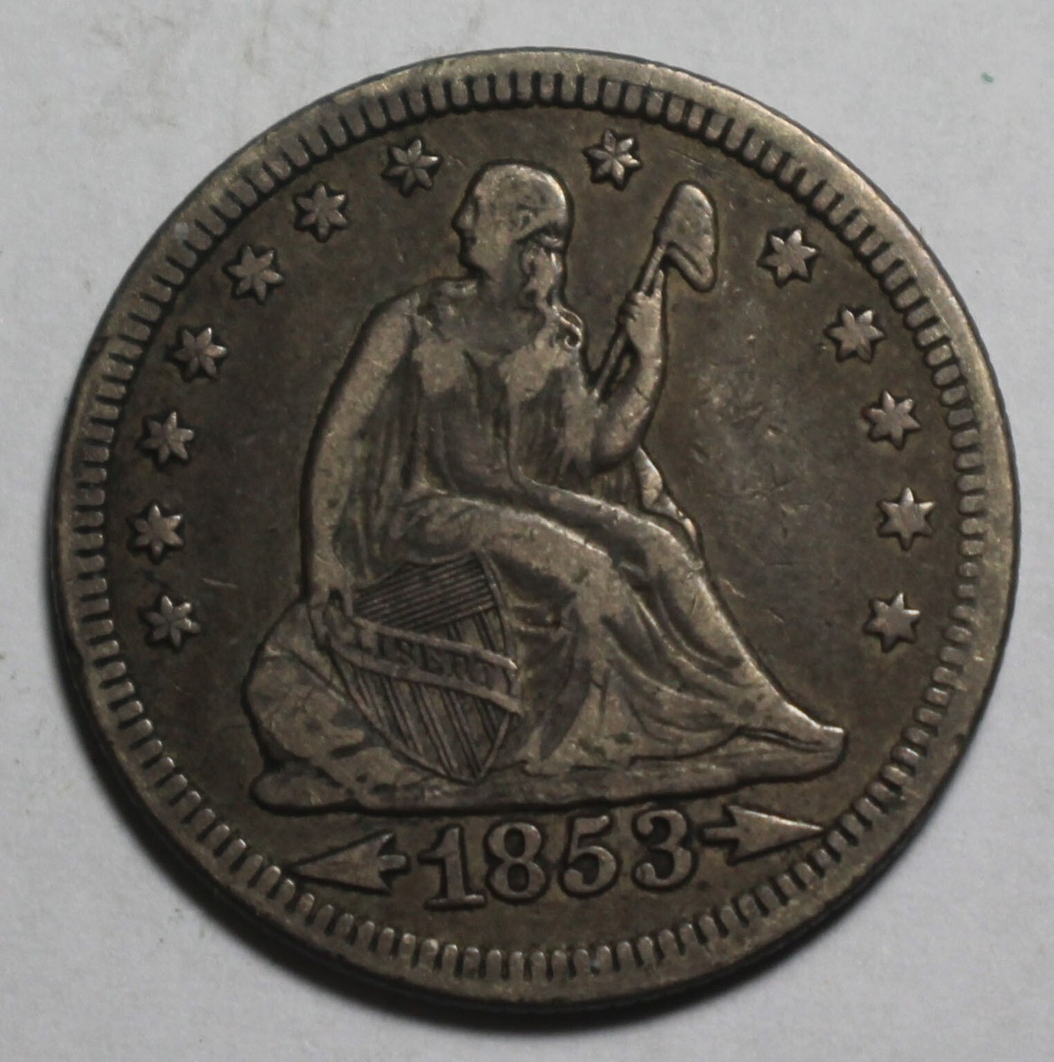1853 Seated Quarter WR923 | eBay