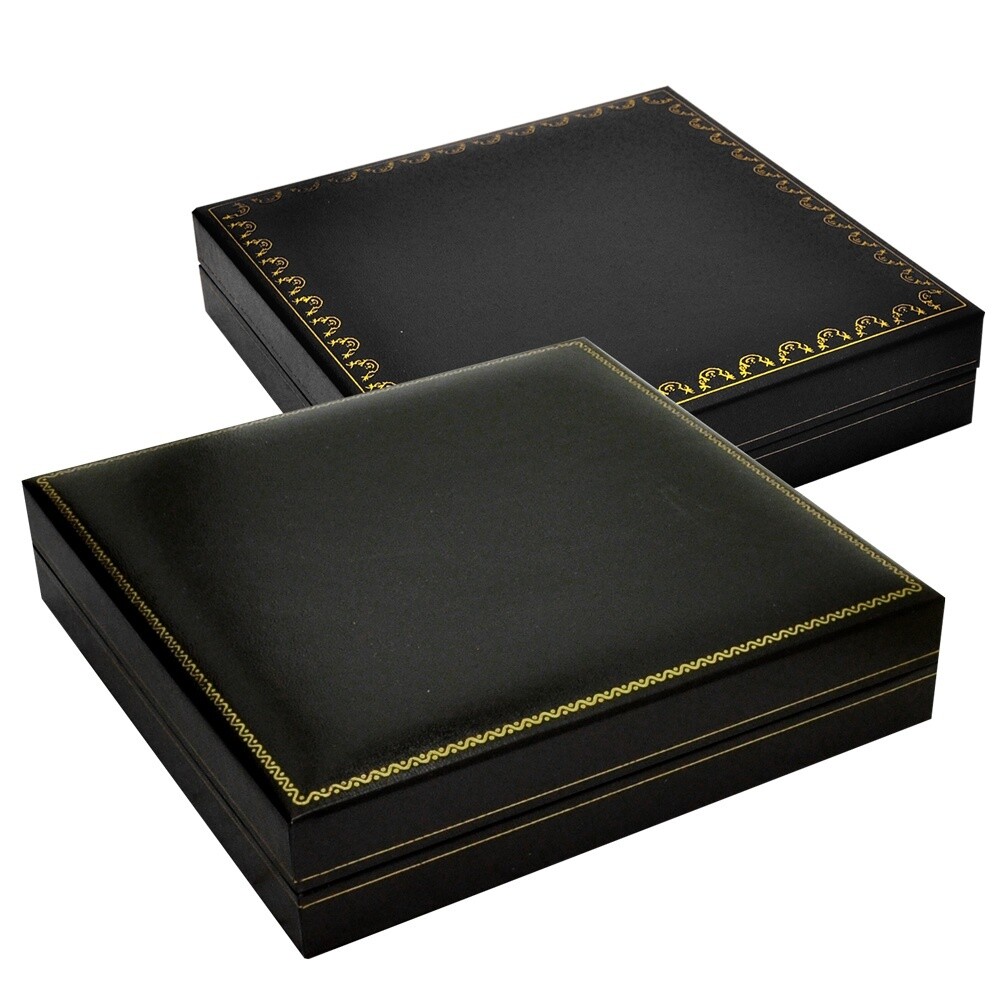 Wholesale 12 Black Jewelry Leatherette Gift Boxes for Jewelry Necklace Boxes Box