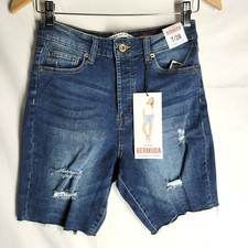 NWT - CELEBRITY PINK Women's Denim Shorts Bermuda High Rise Size 7/28