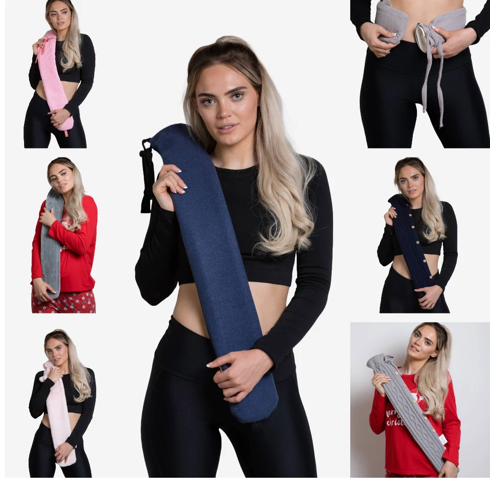 BODYBOTTLE 2 LITRE HOT WATER BOTTLE WITH LUXURY DESIGNER SOFT COVER 2L 72CM! - 003