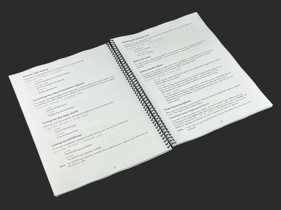 Uniden BC 796D APCO 25 Instructions Operating Manual User Guide COIL BOUND - Image 2 of 4