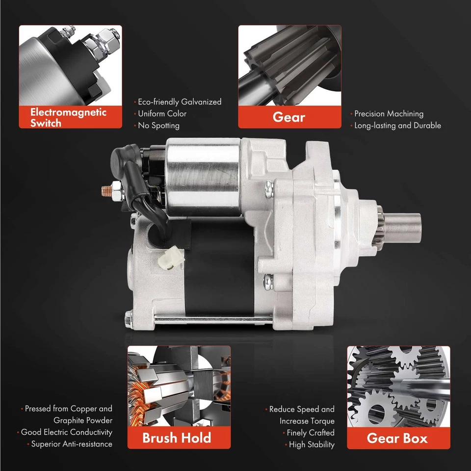 Starter Motor for Honda Civic Civic del Sol 1996-1997 Acura EL 12 Volts 1.0 KW - Image 4 of 4