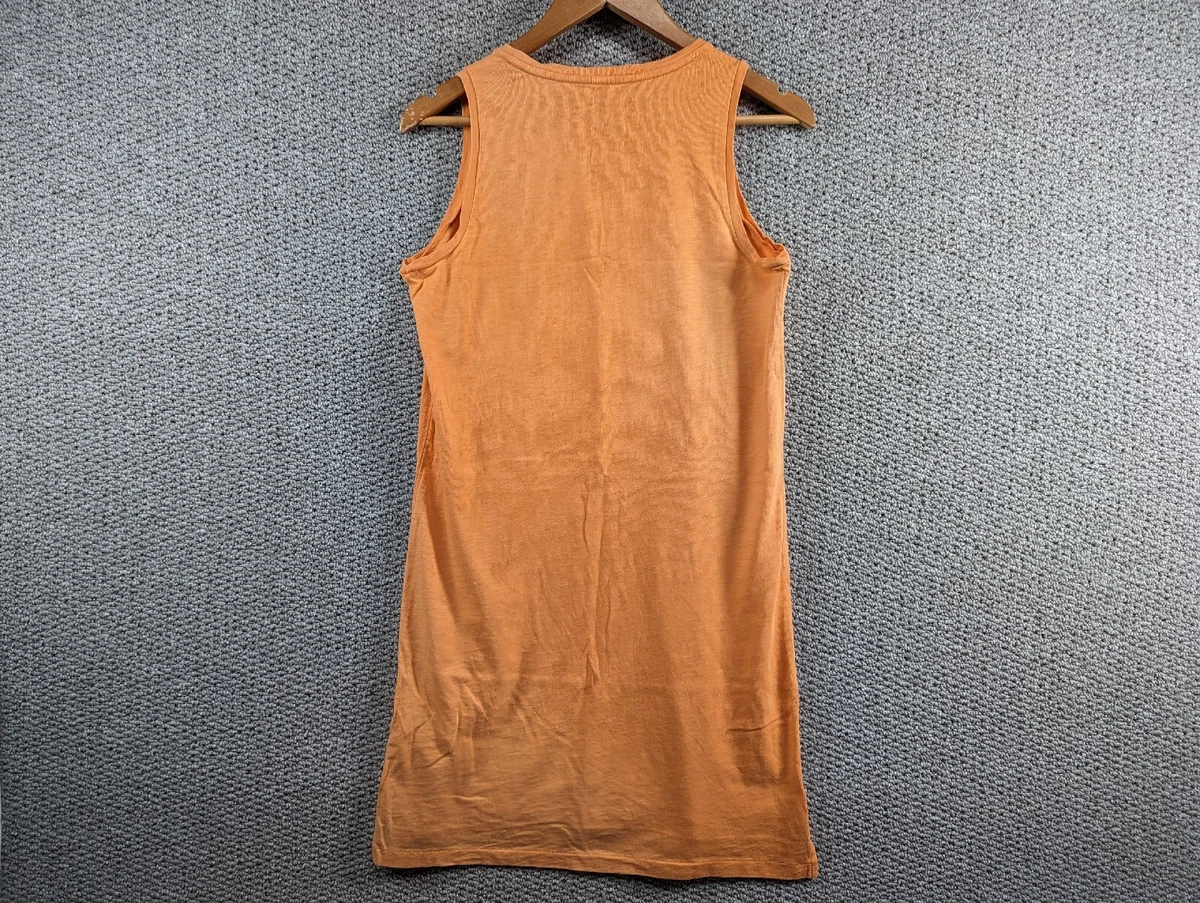 POLO RALPH LAUREN Women s Apricot Orange Long Cotton Tank Top Dress XS 155 80A