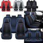 For Volkswagen Car 5 Seat Cover Nappa Leather Front Rear Bench Cushion Protector