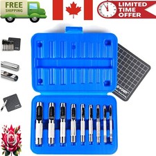 Professional 9-Piece Leather Punch Set with Convenient Blow Case  Cutting Mat