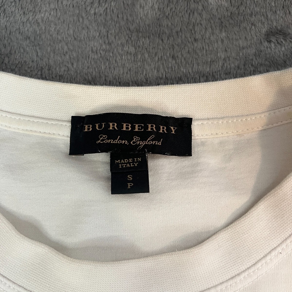 VINTAGE Burberry Of London Shirt Adult Small White Rainbow