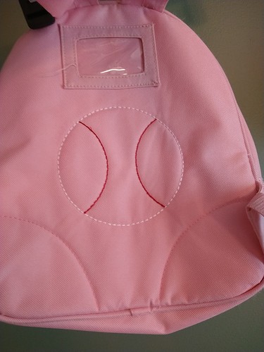 NEW YORK YANKEES PINK PINSTRIPE BOOK CARRYING BAG - Picture 6 of 11