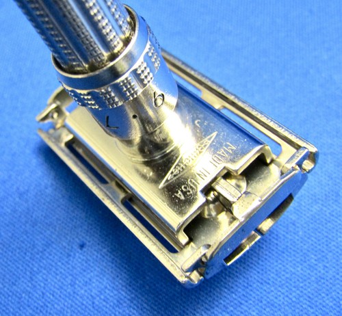 GILLETTE SLIM VERSTELLBAR vernickelt TTO Rasiermesser 1964 Made in USA UNBENUTZTER ZUSTAND - Bild 12 von 12
