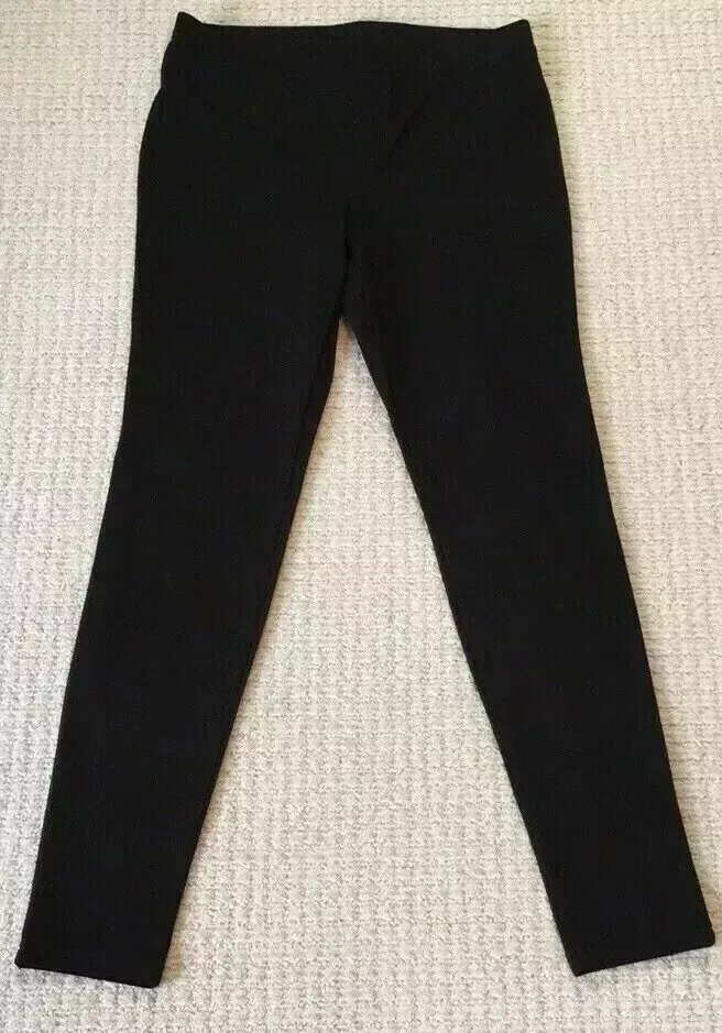 New HUE Black Stretch Pants Rayon Nylon/Spandex SpaWorking Out