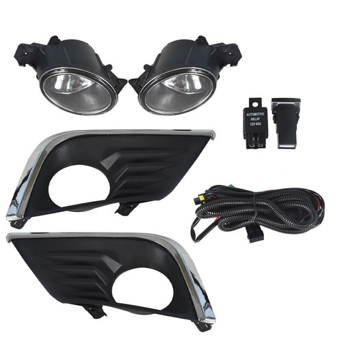 Conjunto de luces antiniebla conductor+pasajero para Nissan Altima 16-18 halógenas cromadas - Imagen 7 de 14