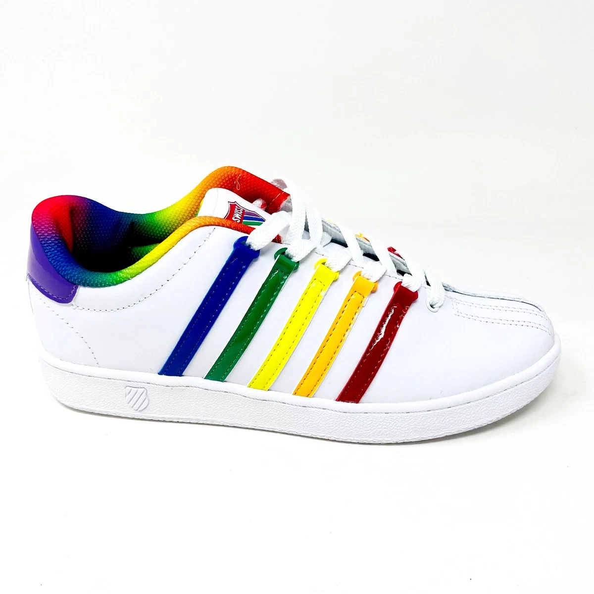 trainer kroon Maak los K-Swiss Classic VN White Rainbow Kids Size 6 Varsity Casual Sneakers 83343  104 | eBay