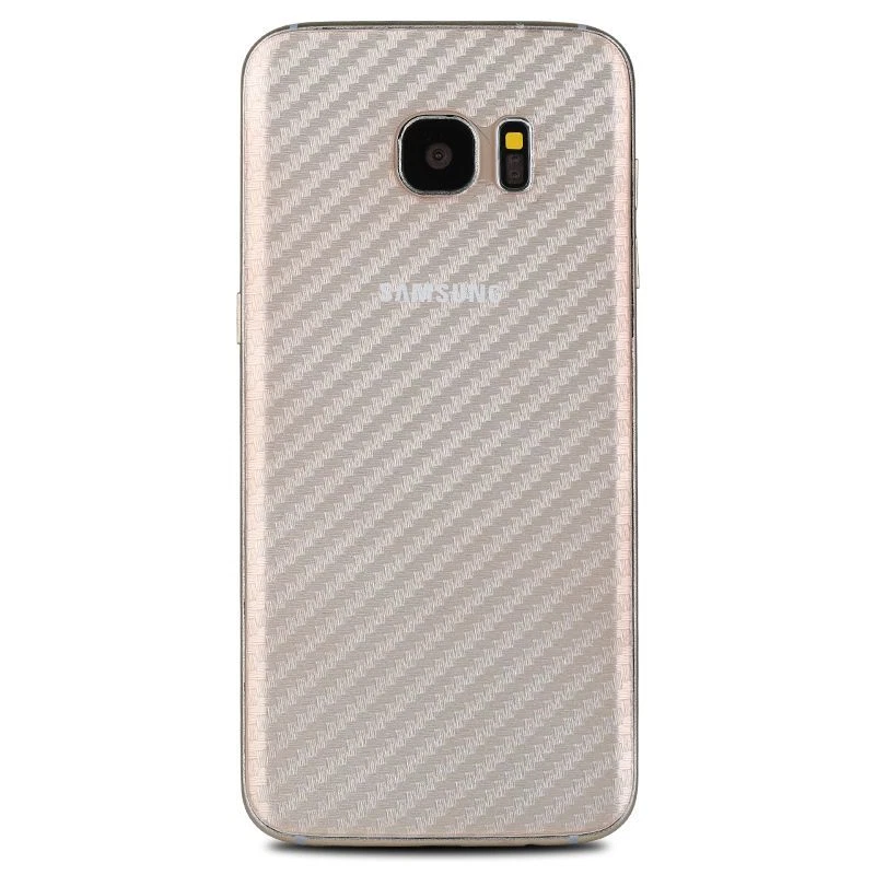 3D Transparent Carbon Fiber Skin Back Cover Screen Protector Film For Cell Phone - Image 2 of 4