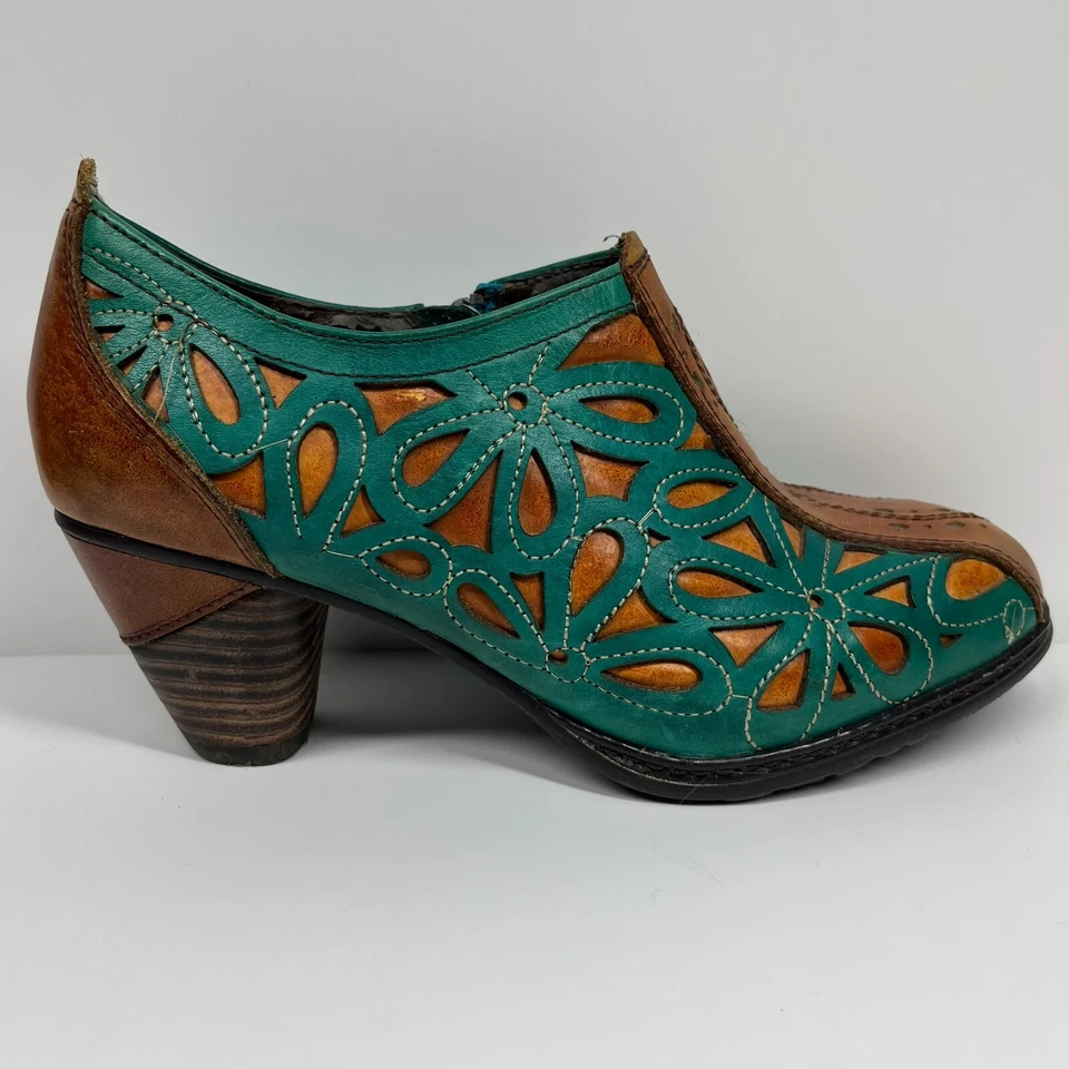 Botín Spring Step L'Artiste Arabella Cremallera Lateral Para Mujer 5.5US Floral Artístico Foto 3 de 4