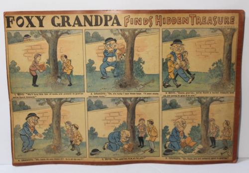 1901 1902 Foxy Grandpa Comic Strip Sign Double Sided The New York Herald Company - Picture 1 of 23