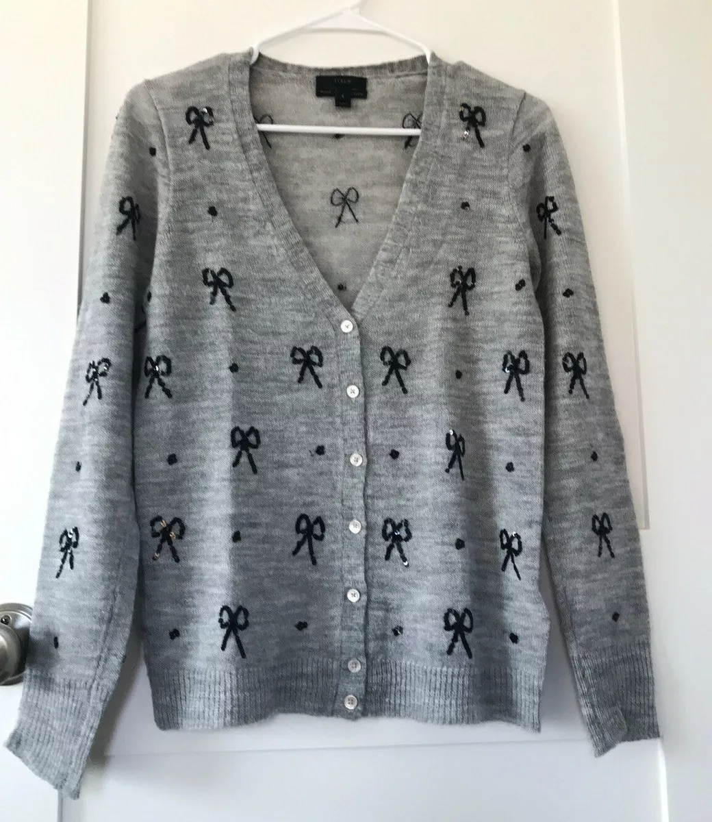 J crew cheap grey cardigan