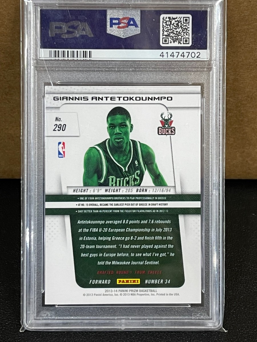 2013-14 Panini Prizm Giannis Antetokounmpo Rookie RC PSA 10