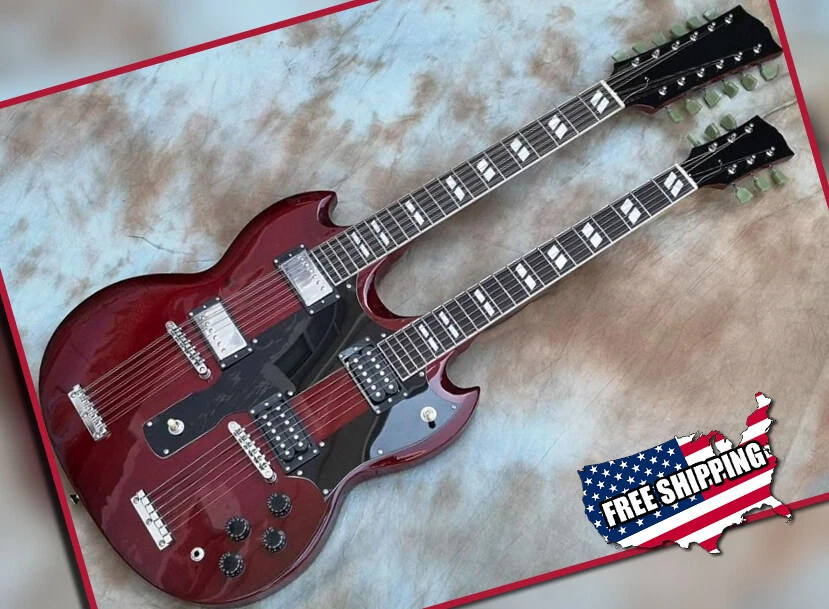 Double Neck Guitar 6 12 strings electric guitar High Quality