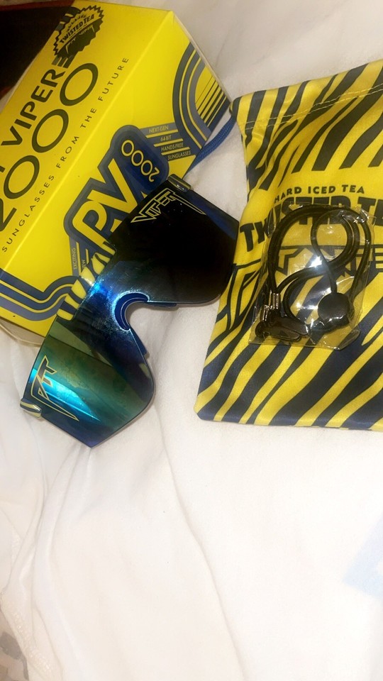 Pit Viper X Twisted Tea Sunglasses Twea Party Blue Yellow **RARE** eBay