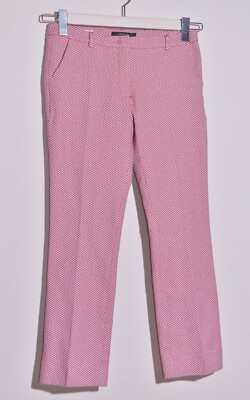 Max Mara Weekend Damen Stretch Capri Flare Rot/Blau/Weiß Größe UK8 US6 IT40