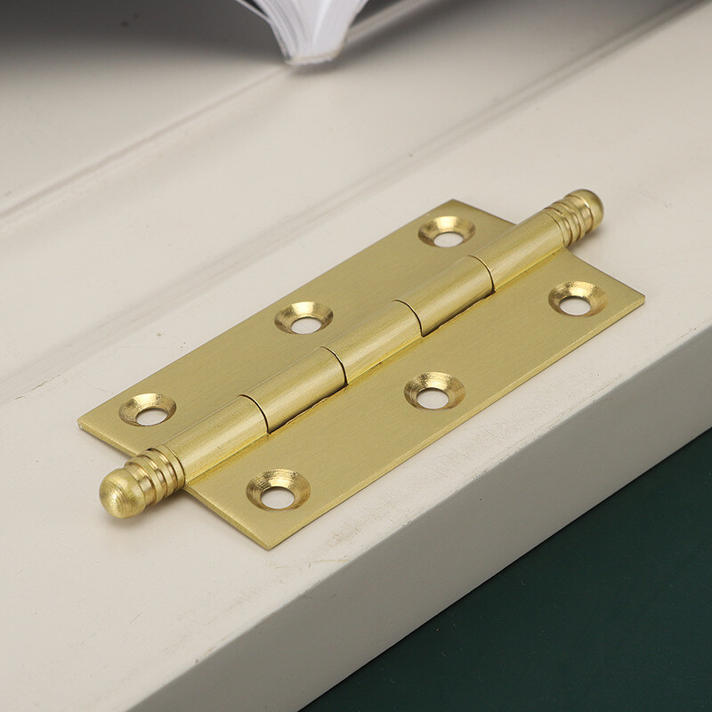 Decorative Brushed Brass Kitchen Hinges Gold Cupboard Door
