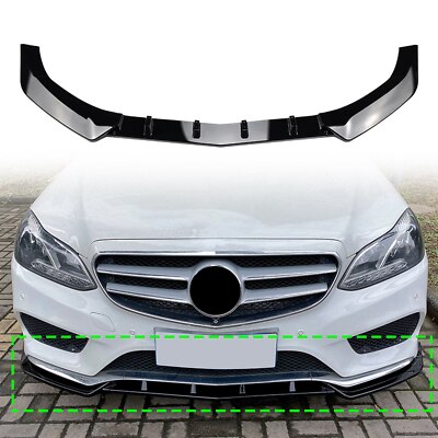 Front Bumper Lip Chin Spoiler Splitter Fit For Mercedes Benz E Class W212 Sport