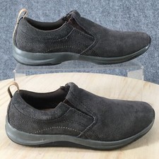 LandsEnd Shoes Womens 6 D Slip On Loafers Flats Comfort Grey Fabric Casual